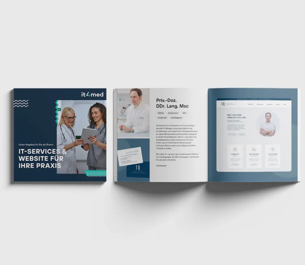 Quadratische Broschüre it4med