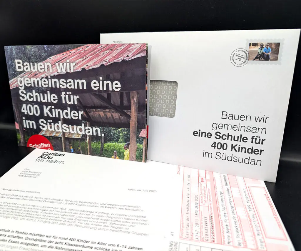 Caritas Direct Mailing Brief und Zahlschein