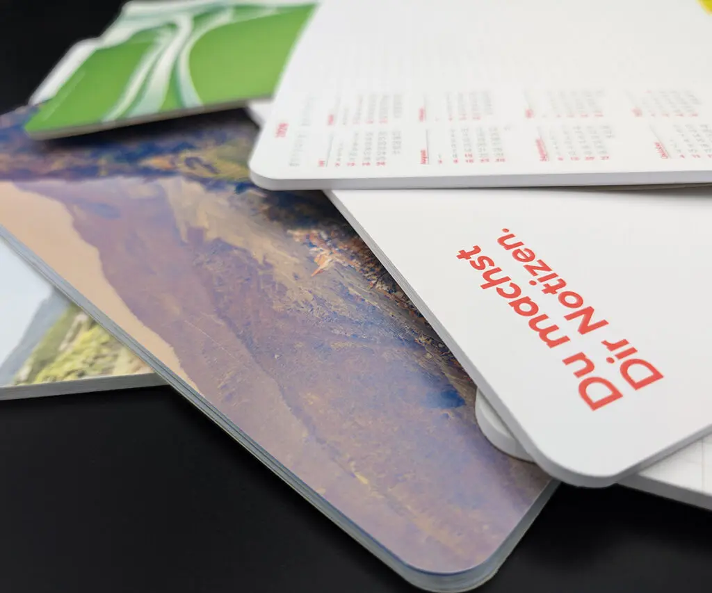 Unterschiedliche Notizpads