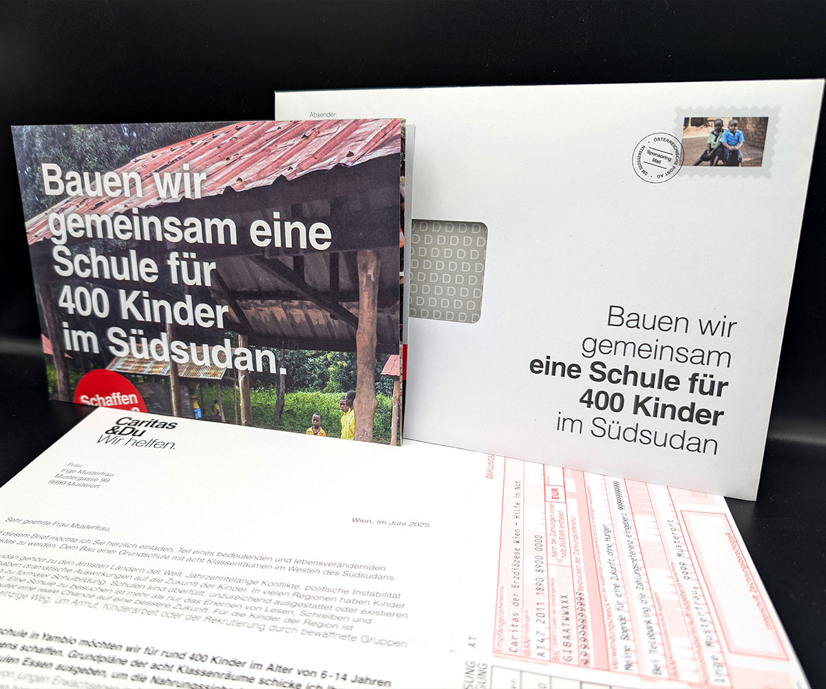 Caritas Direct Mailing Brief und Zahlschein