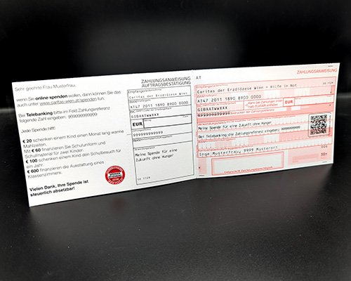 Spendenmailings Dataform